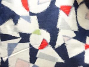 アンティーク　幾何学模様織り出し銘仙羽織